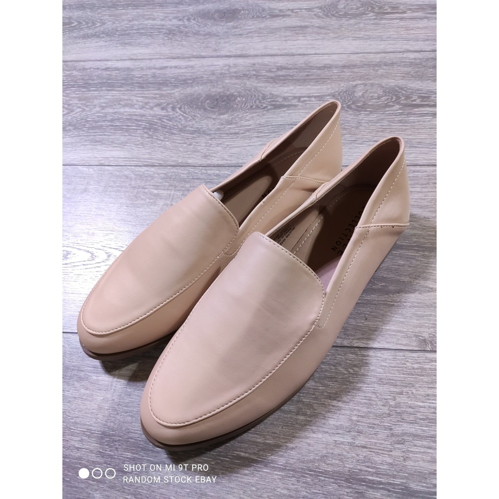 Journee Collection Loafers Adult Size 11 Nude Beige Faux Leather Flats Women